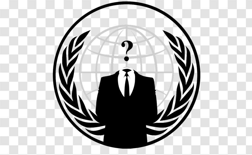 Anonymous Hacktivism Security Hacker - Monochrome Transparent PNG