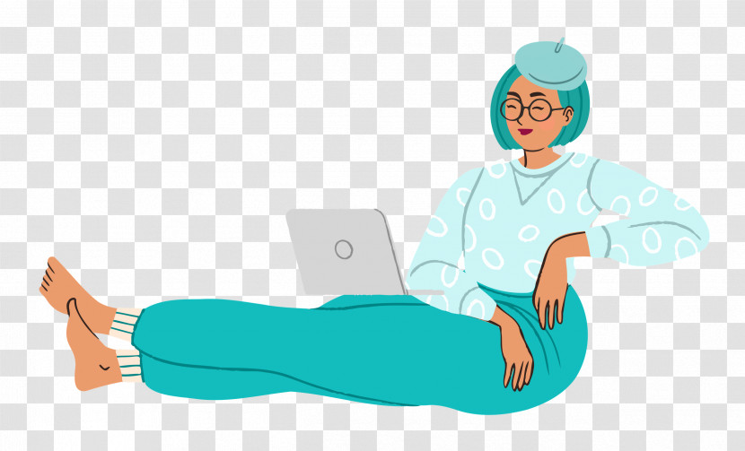 Relaxing Lady Woman Transparent PNG