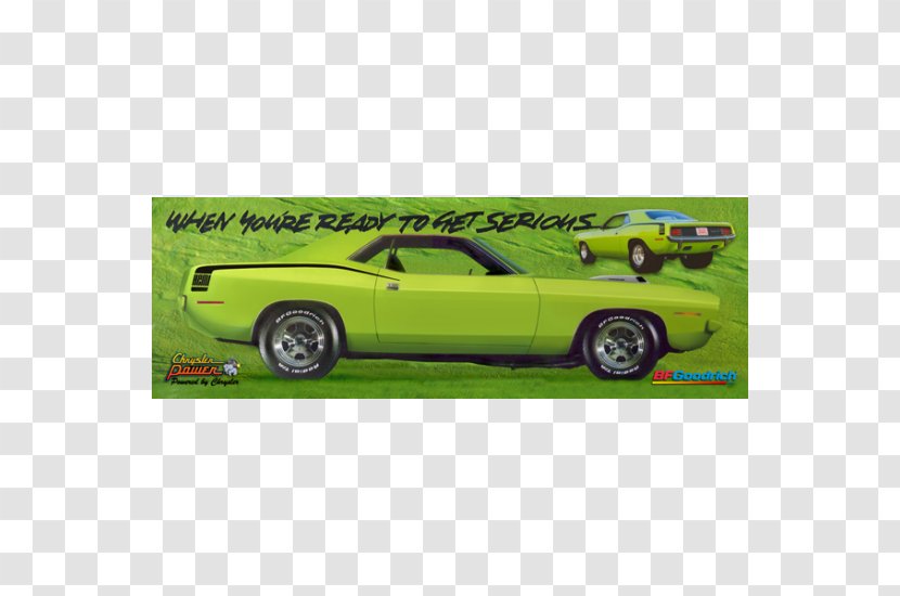 Plymouth Barracuda Car Chrysler Dodge Challenger - Green Transparent PNG