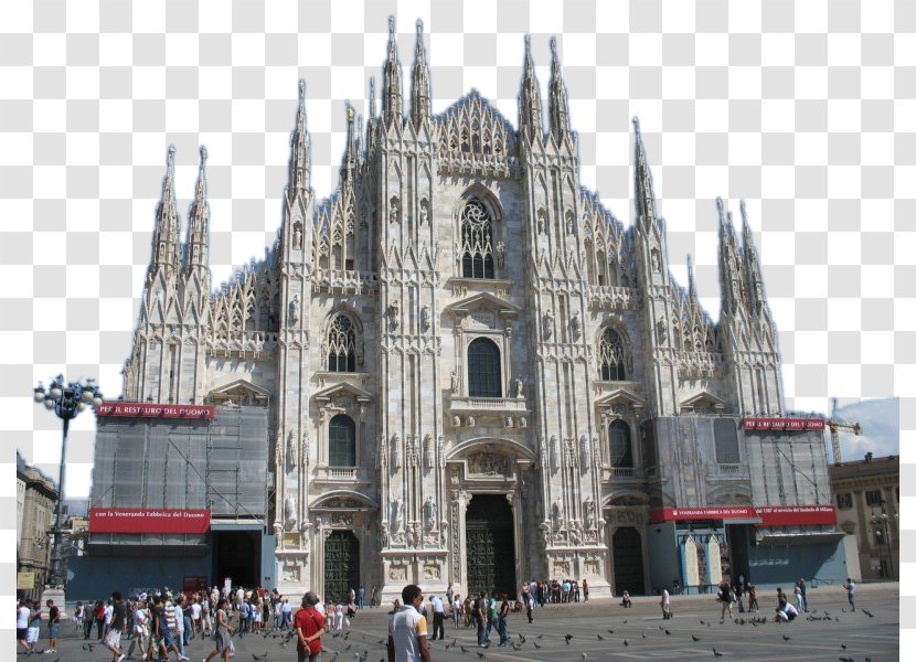 Milan Cathedral Galleria Vittorio Emanuele II Monza Excursion - Gothic Building Five Transparent PNG