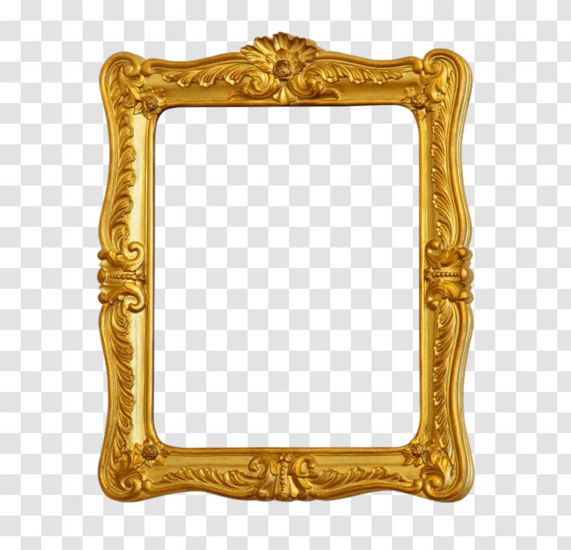 Picture Frames Gold Stock Photography - Rectangle Transparent PNG