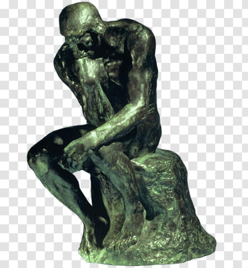 The Thinker Bronze Sculpture Statue - Classical Transparent PNG