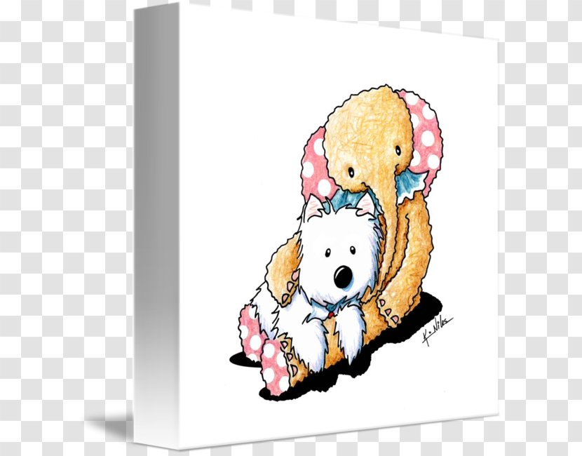 West Highland White Terrier Towel Yorkshire Canvas - Flower - Westie Transparent PNG