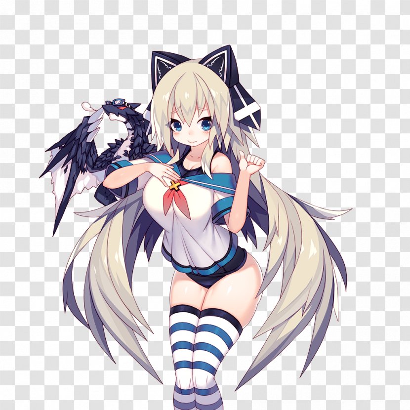 Sukumizu Kavaii Astaroth Catgirl Cosplay - Silhouette - Clench Transparent PNG