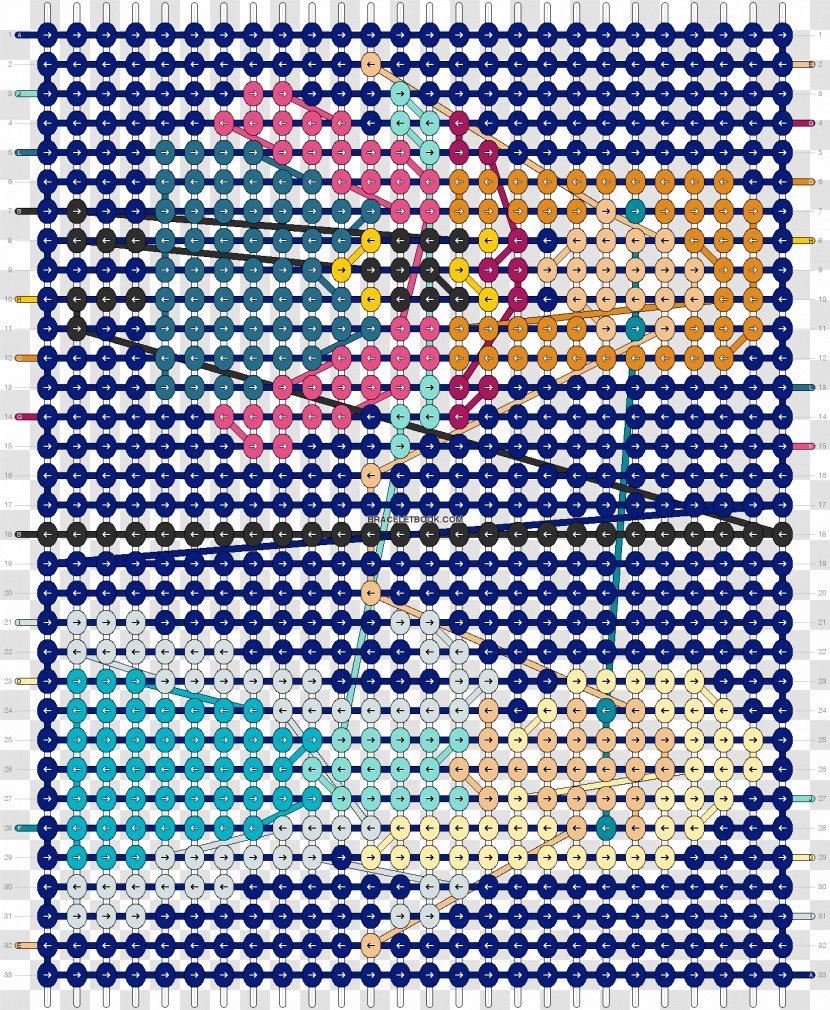 Friendship Bracelet Pattern Bead - Crossstitch - Bracelets Transparent PNG