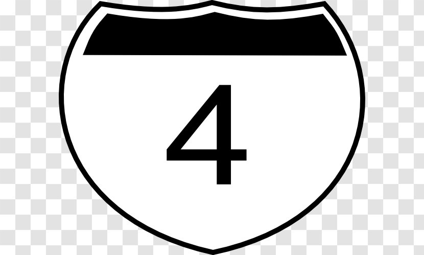 Interstate 40 In North Carolina 75 US Highway System - Black And White - Symbol Transparent PNG