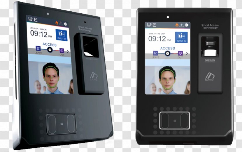 Facial Recognition System Time And Attendance Access Control Face Detection Biometrics - Handheld Card Transparent PNG