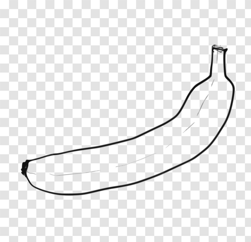 Banana Clip Art Coloring Book Openclipart Line - Black And White Transparent PNG