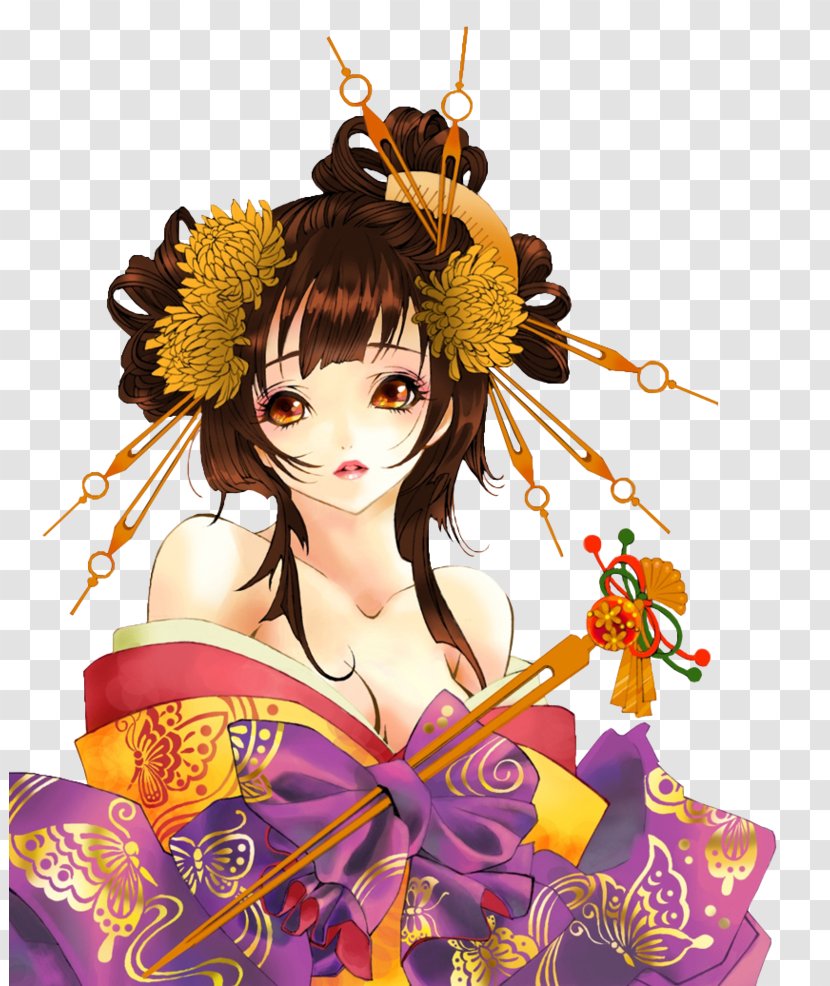 Geisha Clip Art - Flower - File Transparent PNG