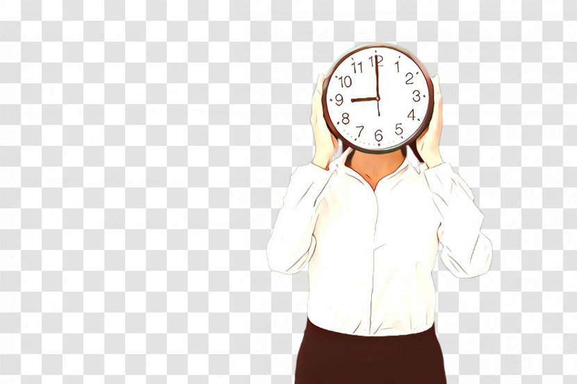 White Outerwear Gesture Clock Transparent PNG