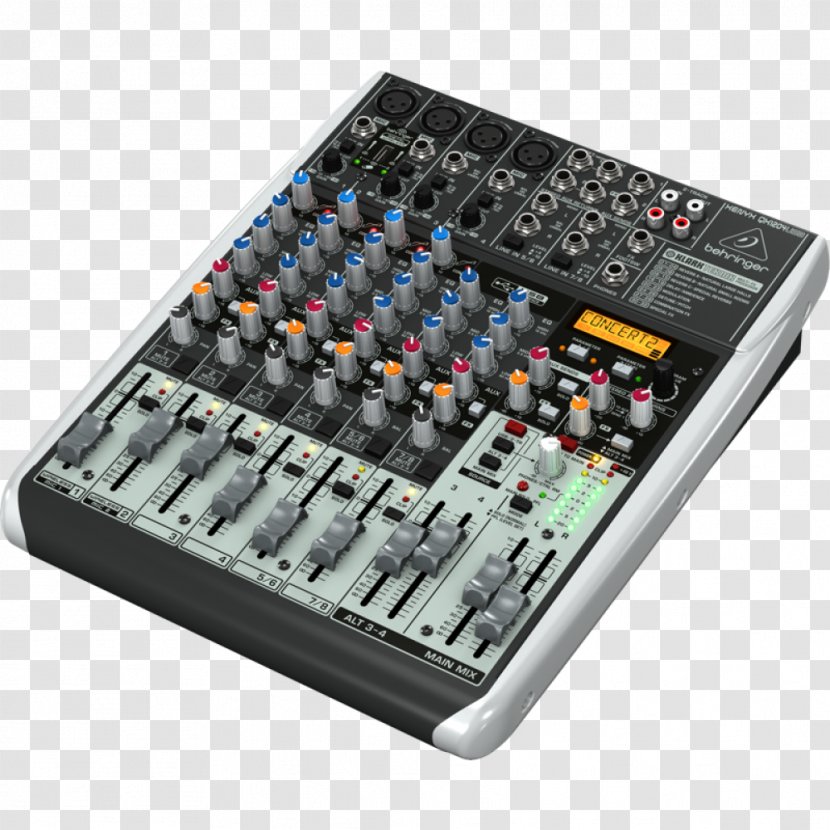 Microphone Behringer Xenyx X1204USB Audio Mixers QX1204USB 12-Channel Mixer - 802 Transparent PNG