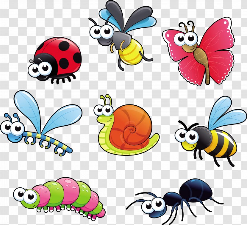 Insect Cartoon Clip Art - Royaltyfree - Bugs Transparent PNG