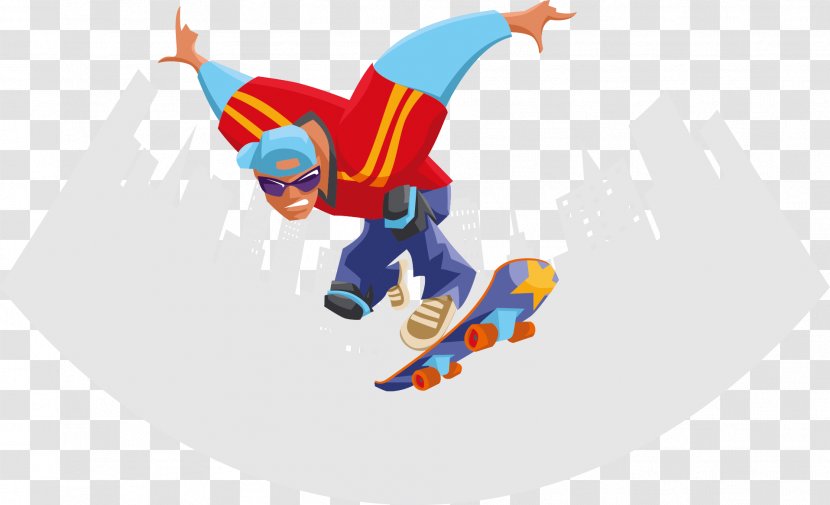 Skateboarding Illustration - Fictional Character - Skateboard Transparent PNG