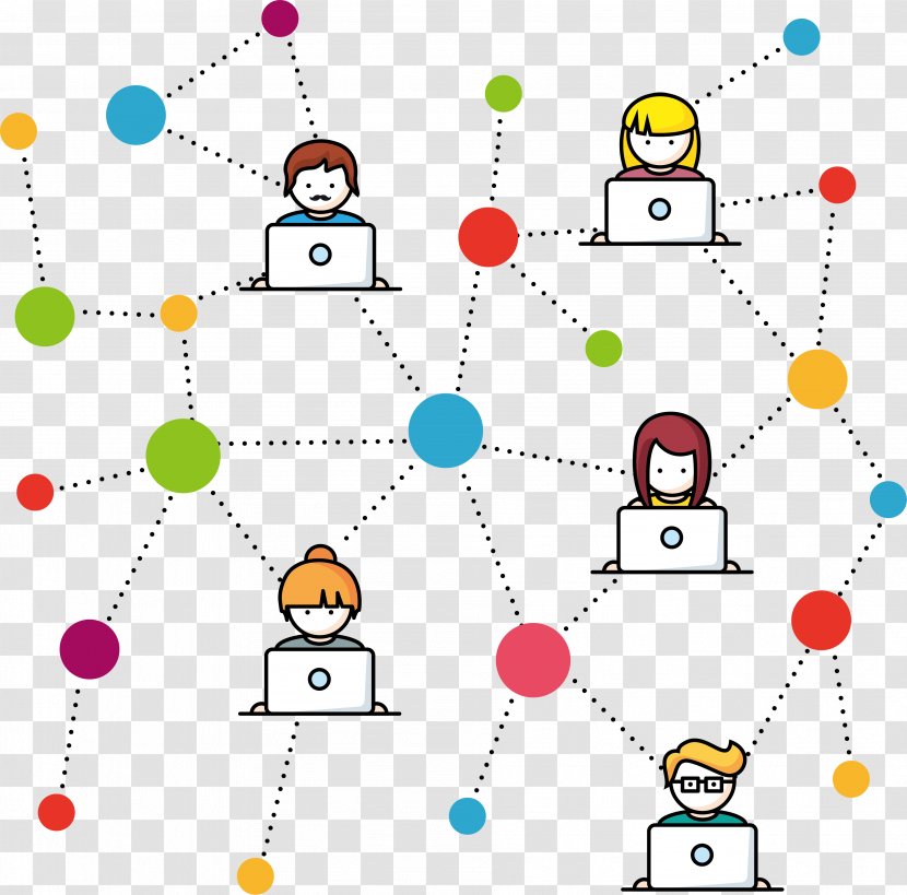 Influencer Marketing Industry Footprinting - Computer Software - Cartoon Social Network Structure Transparent PNG