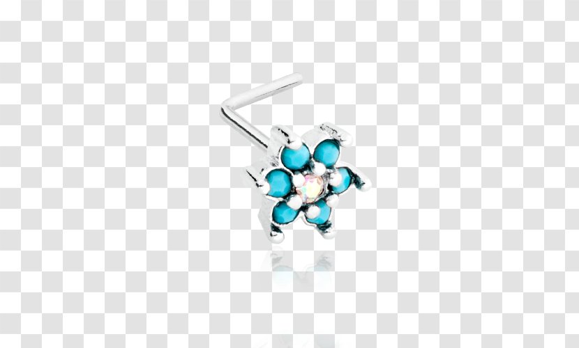 Turquoise Earring Body Jewellery Silver Nose Piercing Transparent PNG