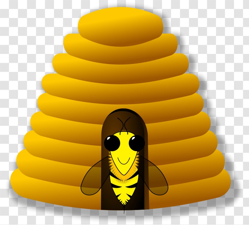 Beehive Honey Bee Clip Art - Cartoon Pictures Of Hives Transparent PNG