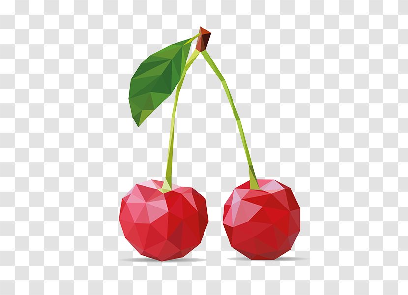 Cherry Polygon Geometry Auglis - Stock Photography Transparent PNG