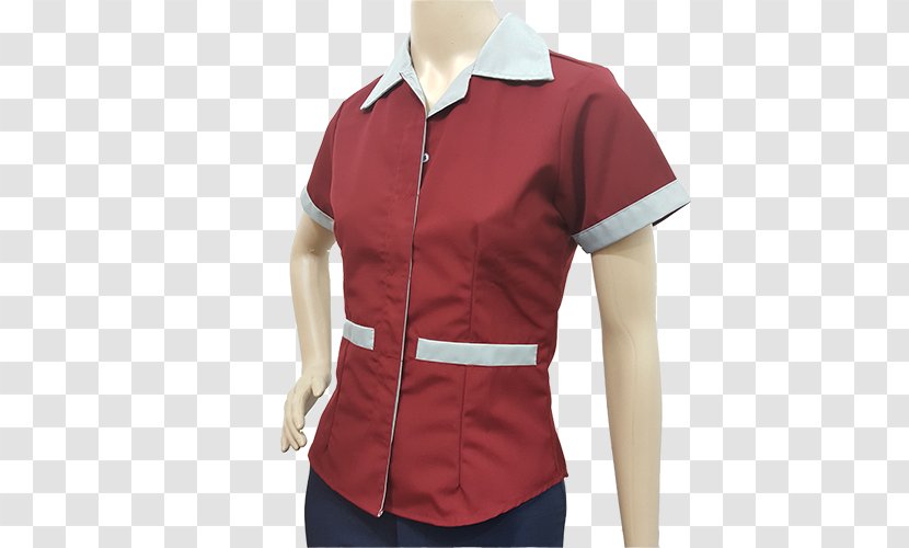 Blouse Sleeve Lab Coats White Collar - Navy Blue - Button Transparent PNG