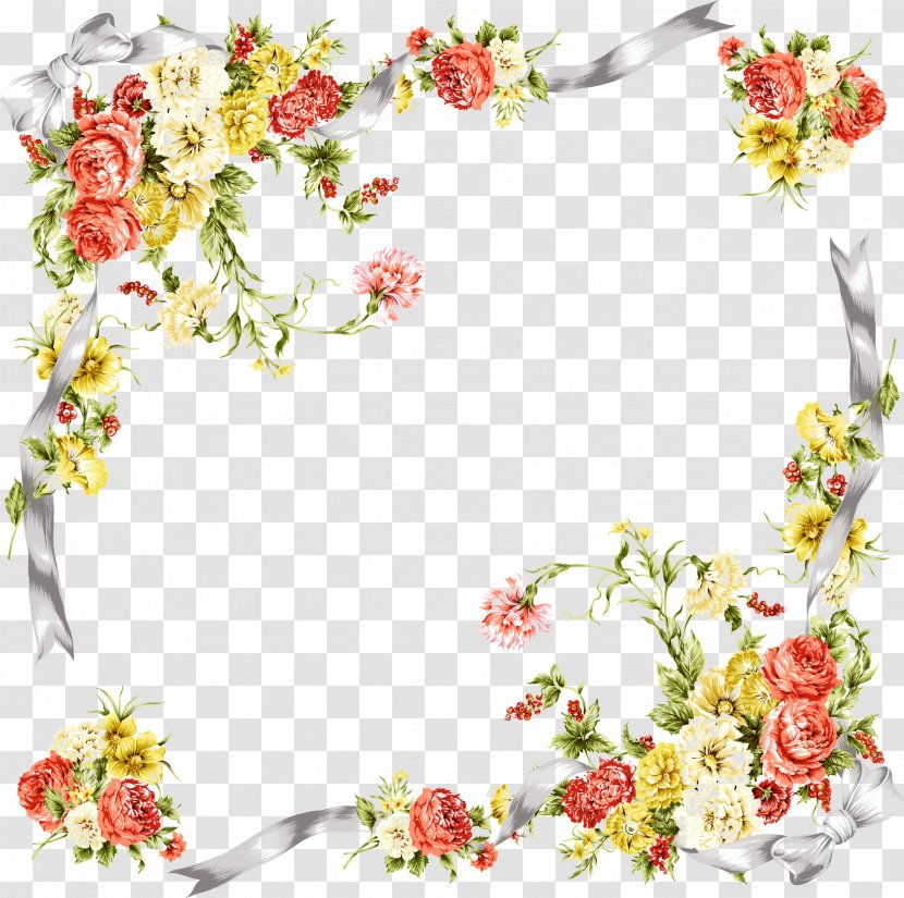 Picture Frames Paper Flower Molding - Frame Transparent PNG