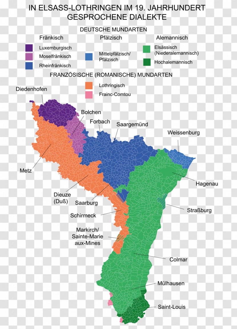 Alsace-Lorraine Saales Franco-Prussian War Map - Welche Transparent PNG