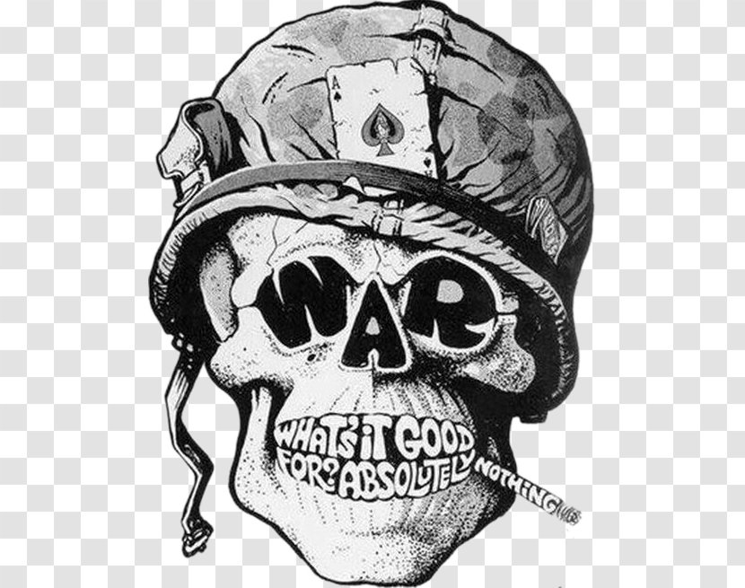 Vietnam War Drawing - Cartoon - Smoking Skull Avatar Transparent PNG
