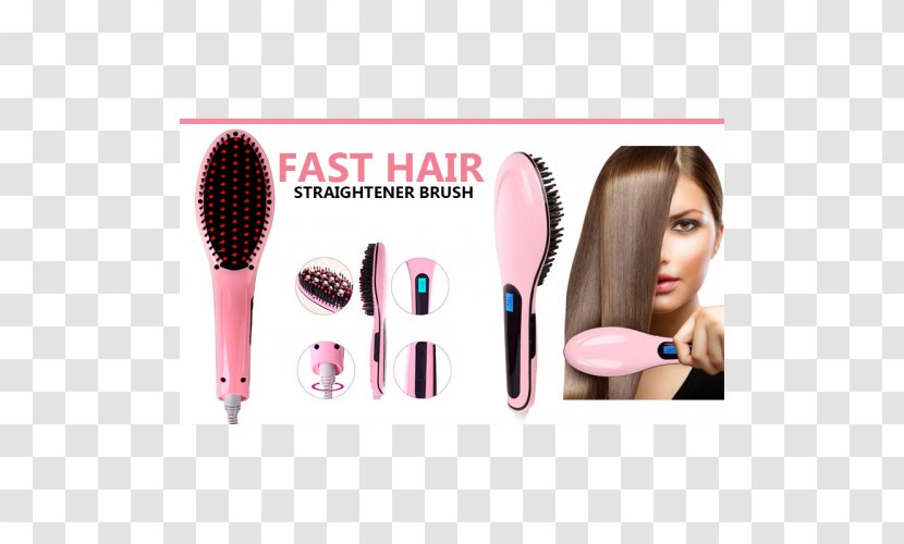 Comb Hair Straightening Hairbrush Braun - Makeup Brushes - Straightener Transparent PNG