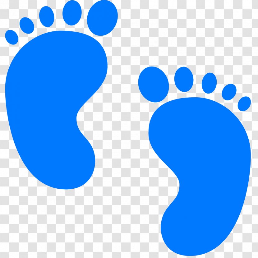 Infant Footprint Clip Art - Electric Blue - Child Transparent PNG