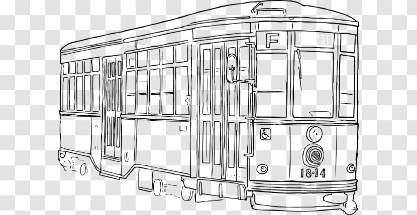 Tram New Orleans Clip Art - Structure - Streetcar Cliparts Transparent PNG