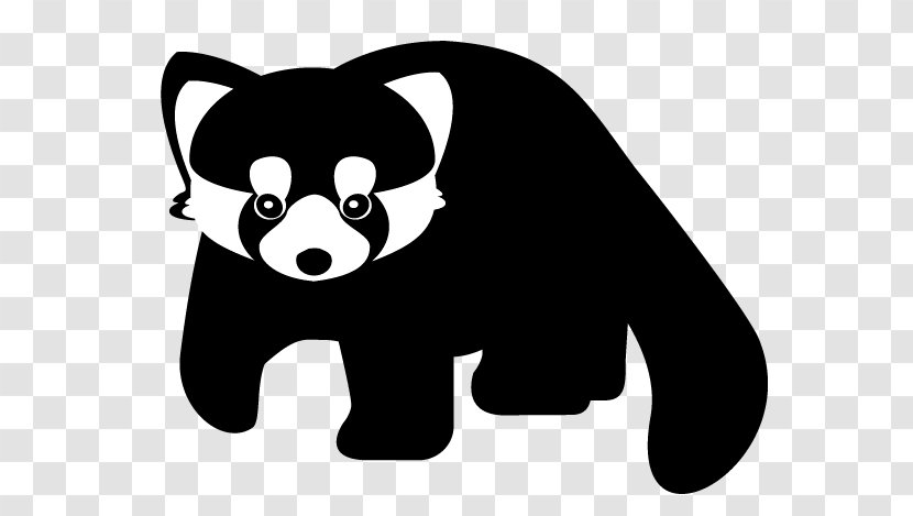 Giant Panda Red Bear Cuteness Clip Art - Black And White Transparent PNG