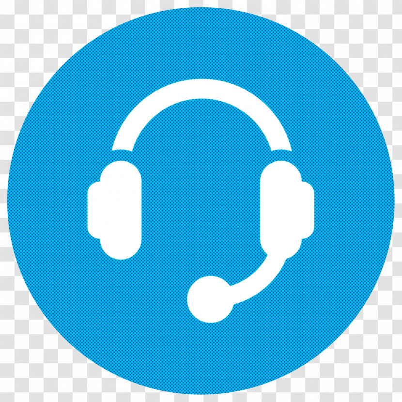 Blue Circle Turquoise Aqua Headphones Transparent PNG