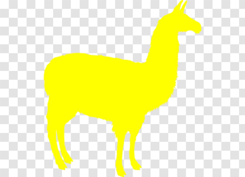 Yellow Llama Neon Clip Art - Dog Like Mammal - Building Transparent PNG