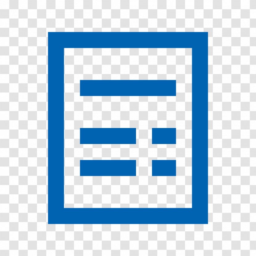 Bill Icon - Invoice - Electric Blue Transparent PNG