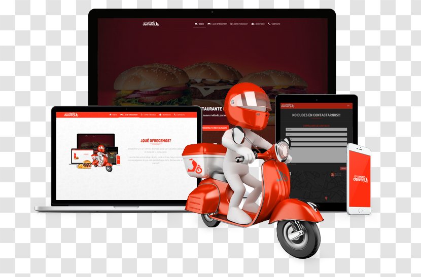 Service Comida A Domicilio Delivery Motorcycle Restaurant - Multimedia - Moto Transparent PNG