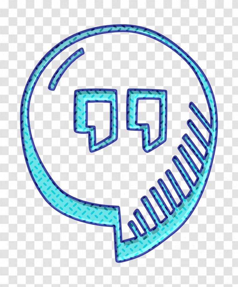Hand Drawn Icon Hangouts Social - Symbol Electric Blue Transparent PNG