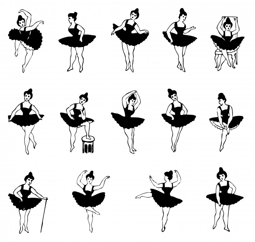 Ballet Dancer Dance Move Clip Art - Positions - Steps Cliparts Transparent PNG