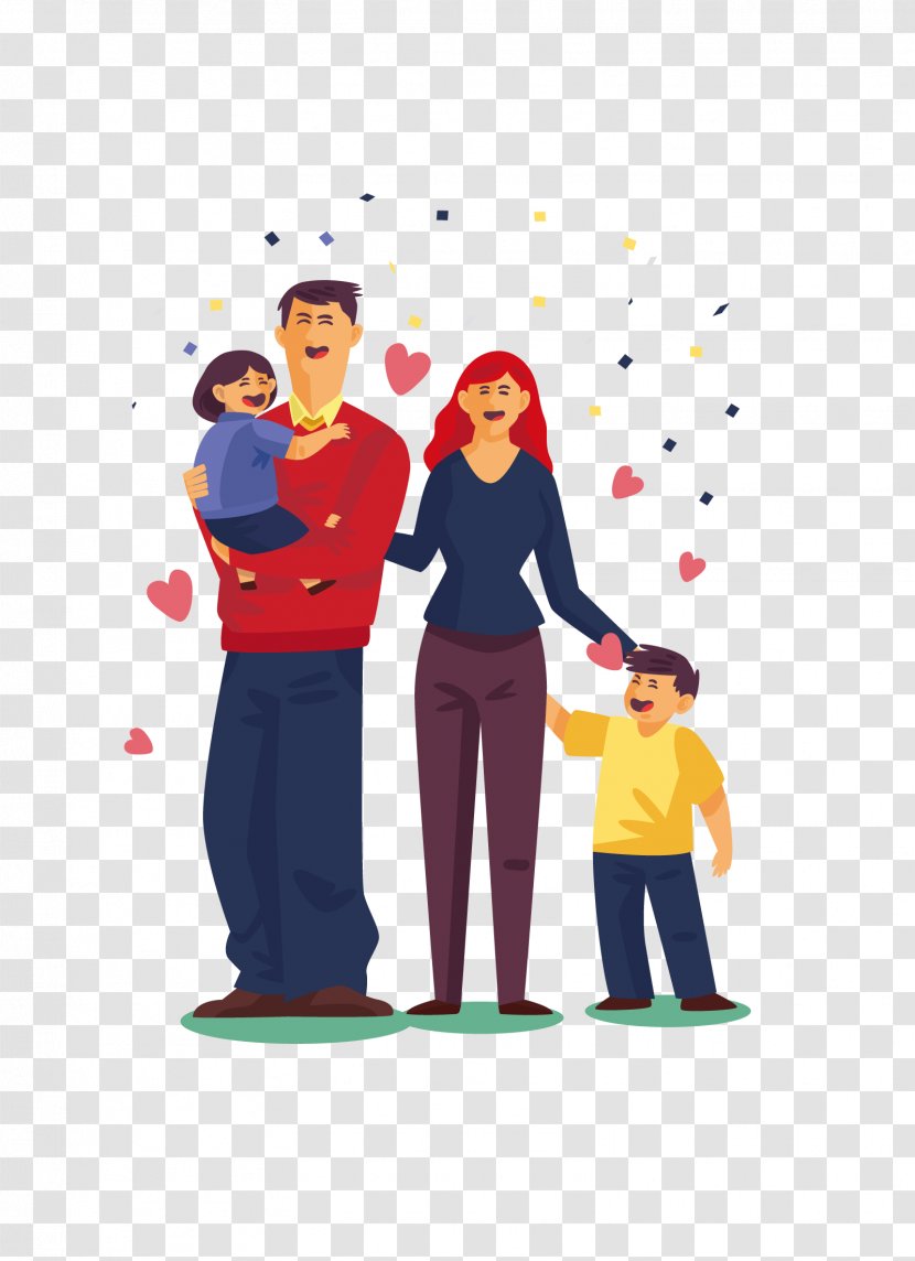 Family Illustration - Uniform - Vector A Of Four Transparent PNG