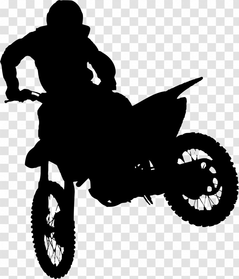 Motocross Silhouette Motorcycle Stunt Riding Clip Art - Bicycle Drivetrain Part Transparent PNG
