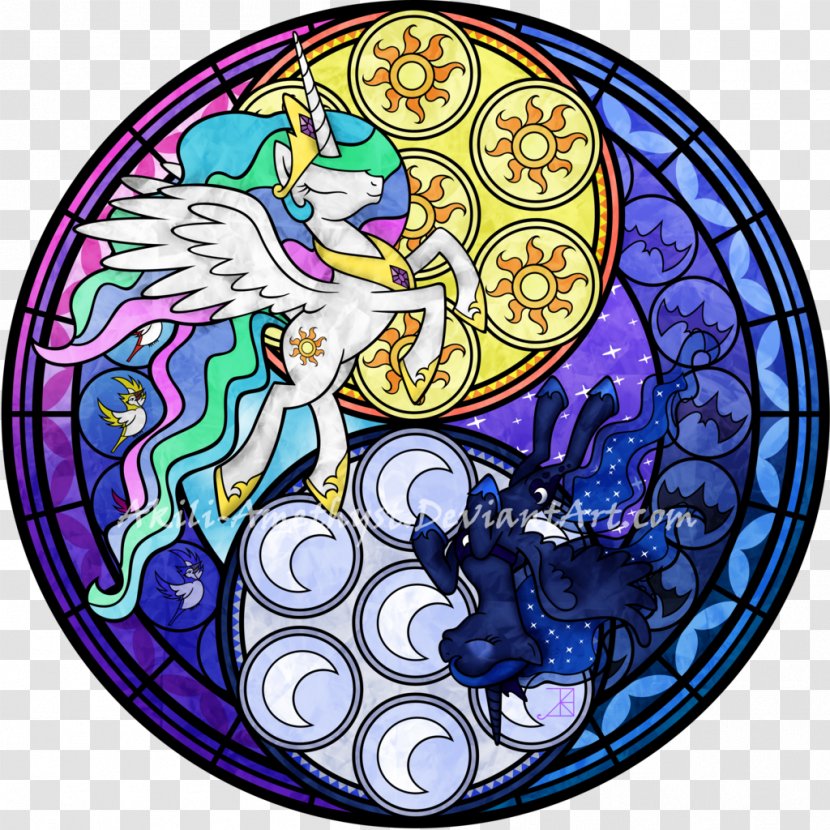 Window Stained Glass Princess Luna Twilight Sparkle - Art Transparent PNG