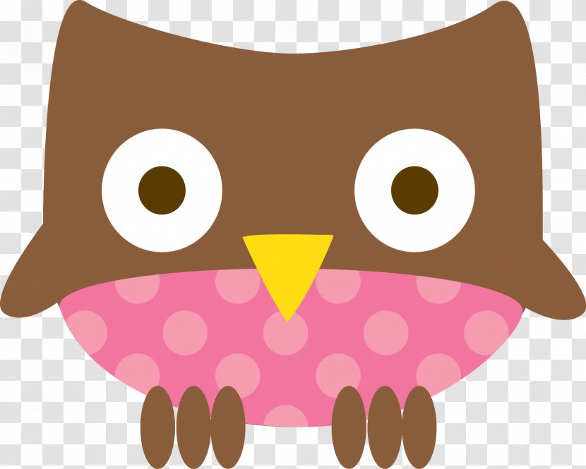 Bird Clip Art Pink Cartoon Brown - Beak Owl Transparent PNG