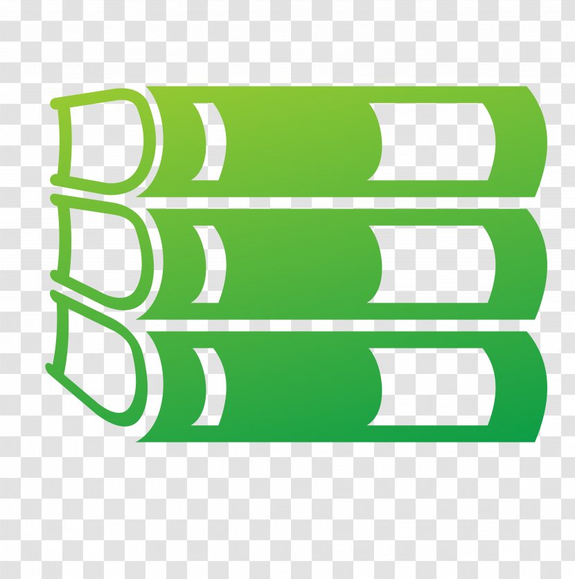 Book Icon - Ebook - Green Stacked Books Transparent PNG