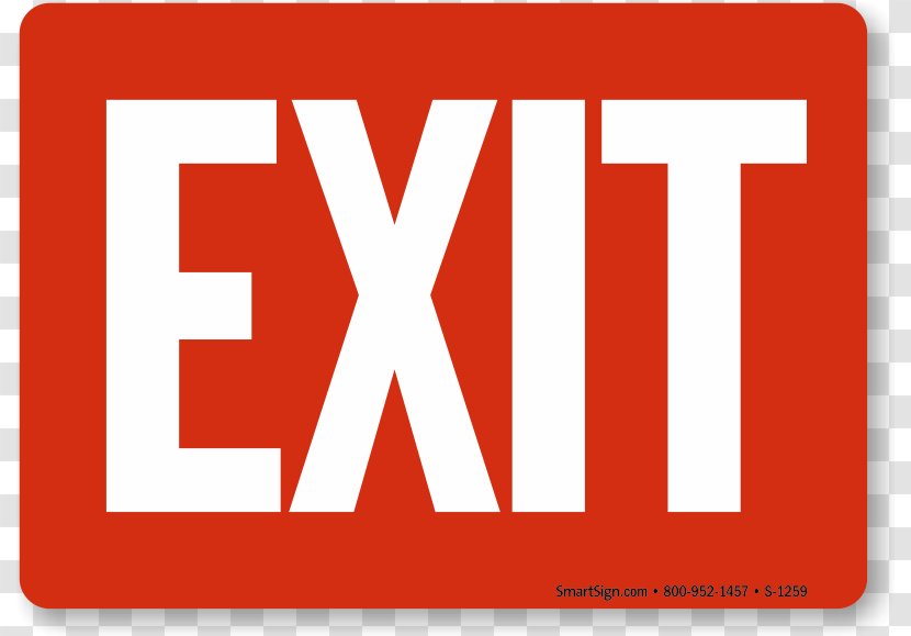 Exit Sign Emergency Safety Nameplate Clip Art - Signs Transparent PNG