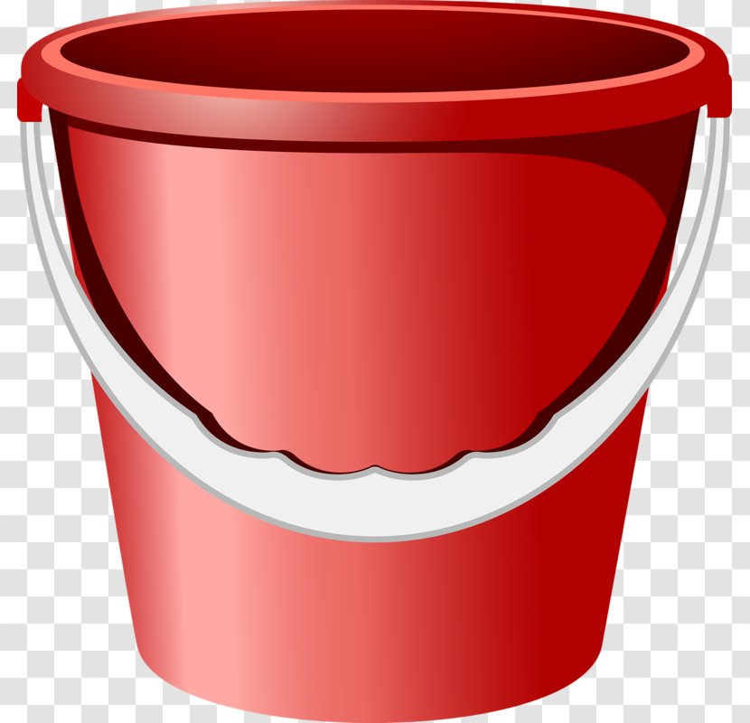 Bucket Cleaning Icon - Gratis - Red Transparent PNG