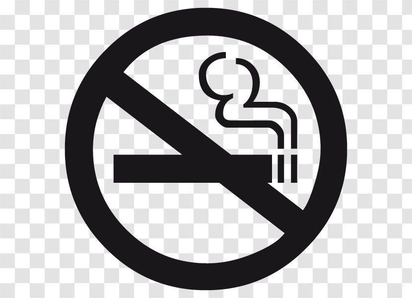 Smoking Ban Sign Black And White - Brand - Logo Transparent PNG