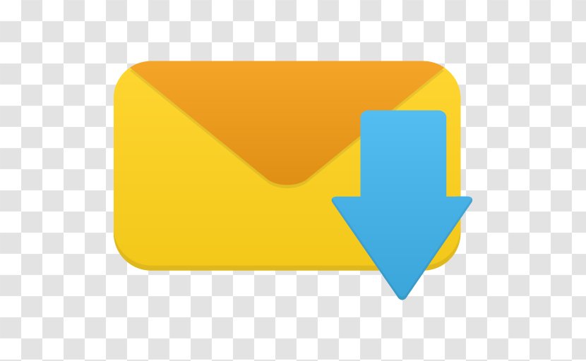 Angle Yellow Orange - Rectangle - Email Receive Transparent PNG