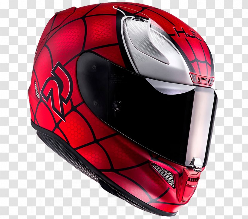Motorcycle Helmets Spider-Man HJC Corp. - Bicycle Helmet Transparent PNG