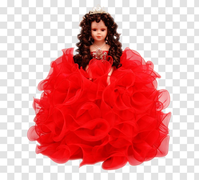 Quinceañera Doll Dress Gown Sweet Sixteen - Centrepiece Transparent PNG