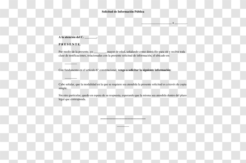 Document Letter Carta Comercial Text - Pdf - Examen Transparent PNG