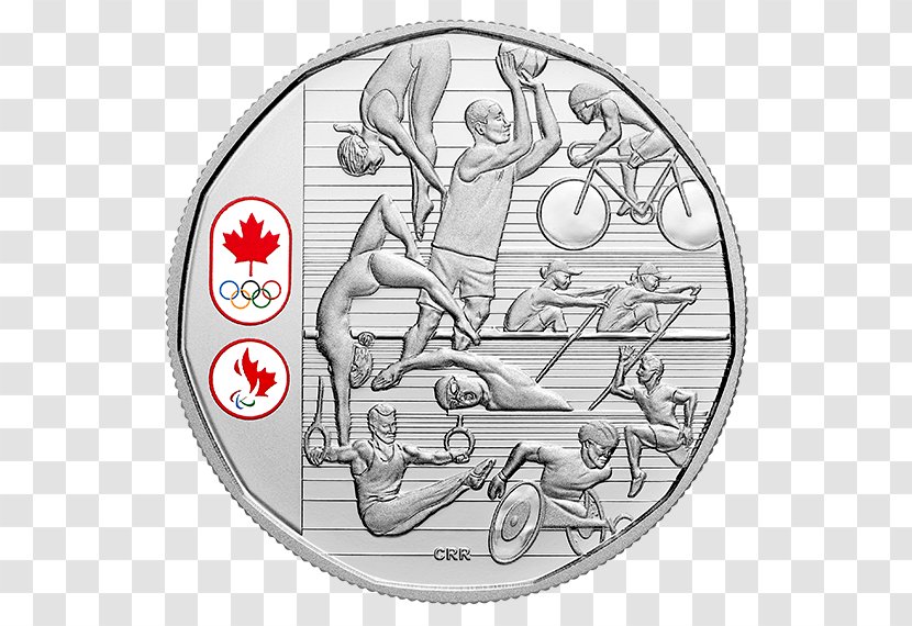 Currency Coin Royal Canadian Mint Dollar Olympic Games - Gold - Silver Eucalyptus Transparent PNG