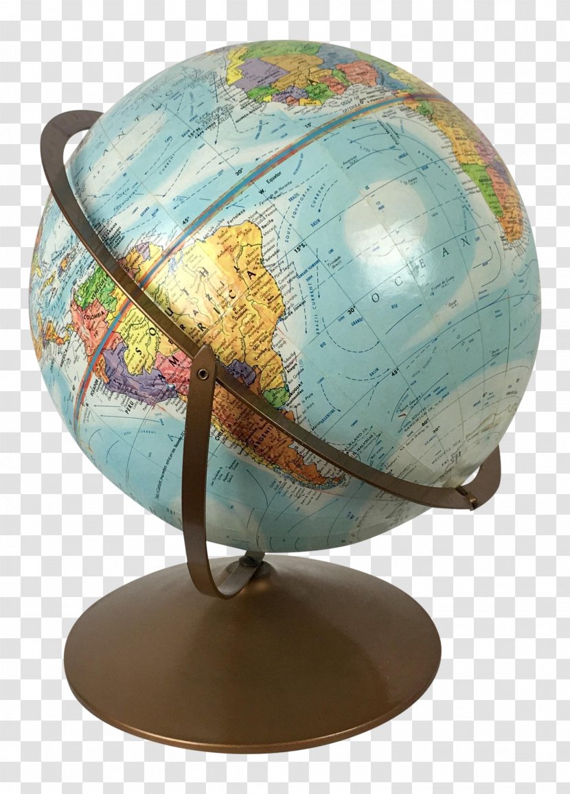 Globe World Antique Sphere - Collectable - Gambar Transparent PNG