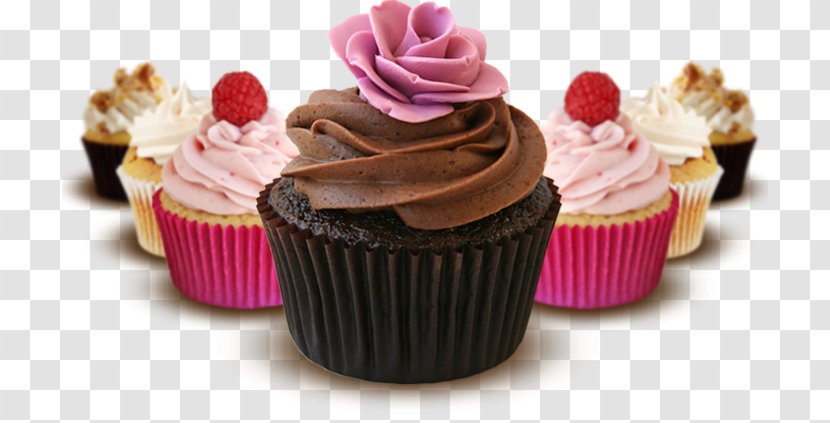 Cupcake Muffin Frosting & Icing Chocolate Cake Truffle - Frozen Dessert Transparent PNG